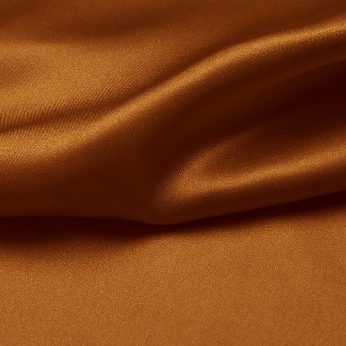 Rust Brown Charmeuse Fabric 100% Pure Silk for Fashion Rust Brown Charmeuse Fabric 100% Pure Silk for Fashion