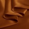 Rust Brown Charmeuse Fabric 100% Pure Silk for Fashion Rust Brown Charmeuse Fabric 100% Pure Silk for Fashion