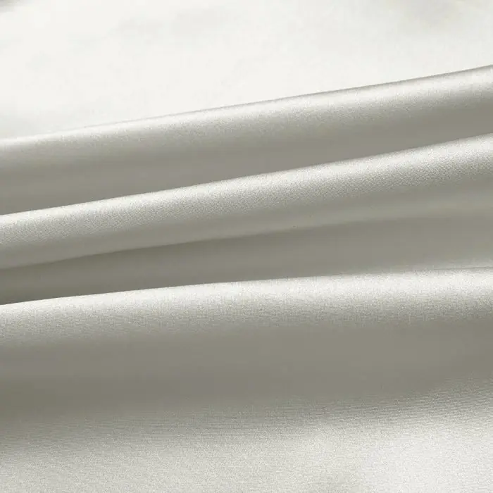 Grey Cream Color Charmeuse Fabric Pure Silk for Fashion Grey Cream Color Charmeuse Fabric Pure Silk for Fashion