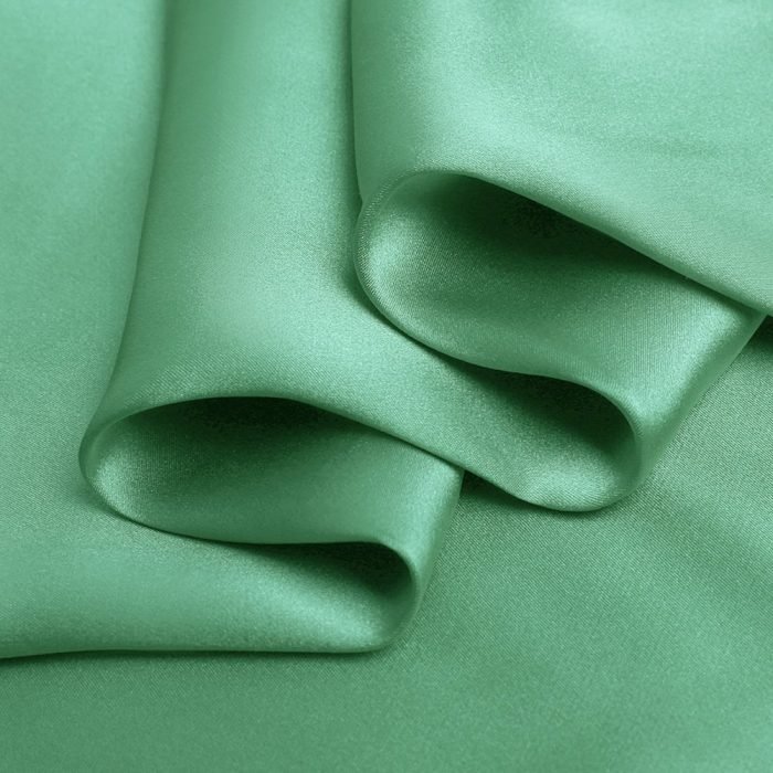 Lake Green Charmeuse Fabric Pure Silk for Fashion Apparel Lake Green Charmeuse Fabric Pure Silk for Fashion Apparel