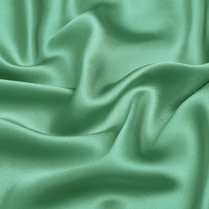 Lake Green Charmeuse Fabric Pure Silk for Fashion Apparel Lake Green Charmeuse Fabric Pure Silk for Fashion Apparel
