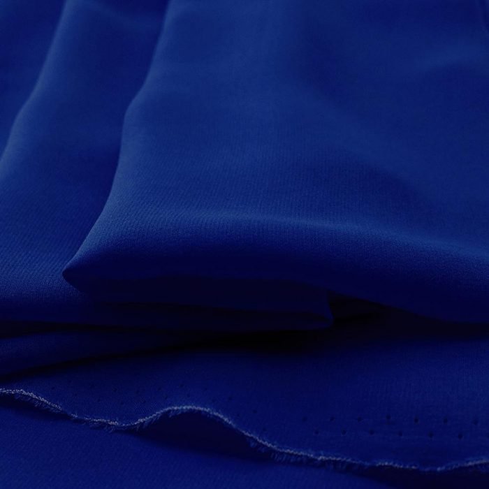 Royal Blue Crepe de Chine Pure Silk Fabric for Summer