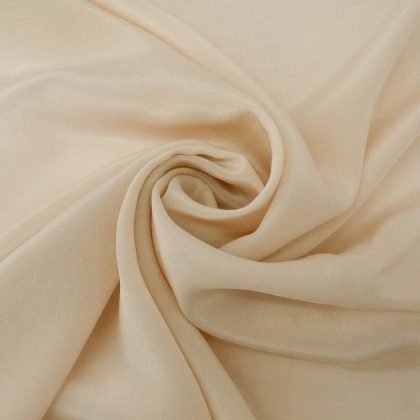 Solid Burlywood Crepe de Chine Pure Silk Fabric for Summer