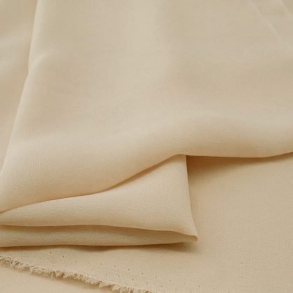 Solid Burlywood Crepe de Chine Pure Silk Fabric for Summer