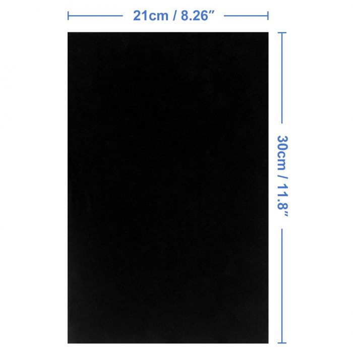 15PCS Black Self Adhesive Velvet Fabric for Craft